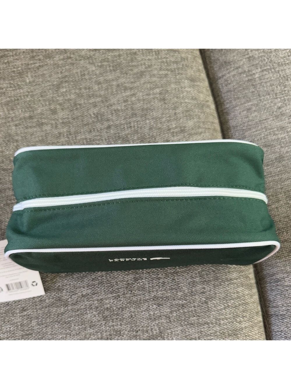Lacoste Parfums Men's Toiletry Pouch Green Medium Authentic - Picture 7 of 14